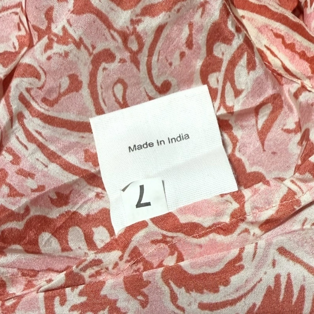 Hannah Artwear Elara Aubrie Maxi Dress Size 0 NWT 100% Silk Pink Paisley Boho - Picture 12 of 13